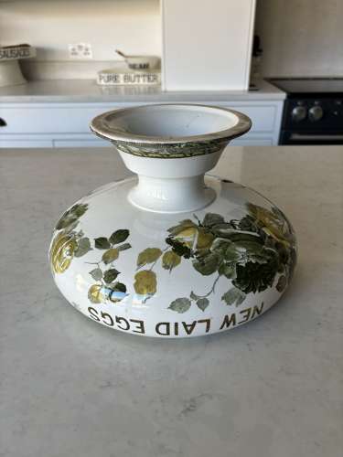 Superb Victorian Doulton - New Laid Eggs - Pedestal Display Bowl