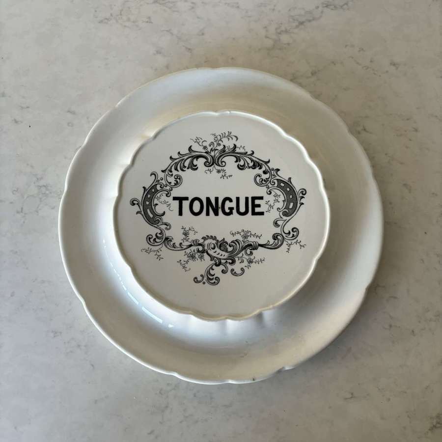 Edwardian White Ironstone Tongue Display Plate - Mint Condition
