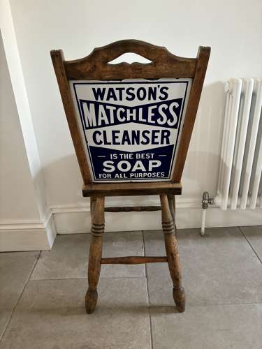 Early 20thC Shop’s Advertising Chair for Watsons Matchless Soap