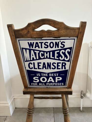 Early 20thC Shop’s Advertising Chair for Watsons Matchless Soap