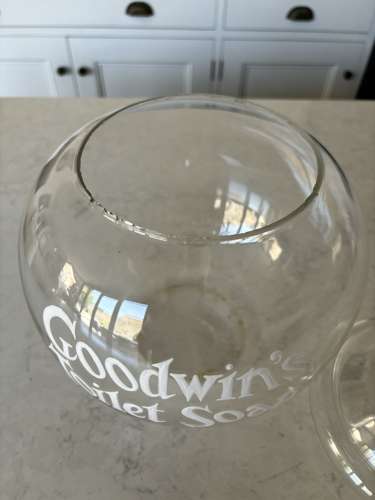 Edwardian Shop’s Glass Display Jar - Goodwin’s Toilet Soap