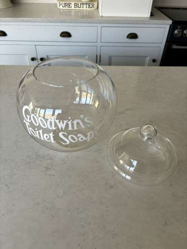 Edwardian Shop’s Glass Display Jar - Goodwin’s Toilet Soap