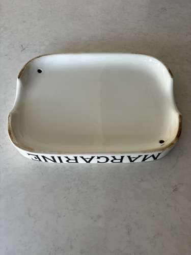 Early 20thC White Ironstone Rectangular Margarine Slab