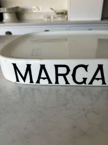 Early 20thC White Ironstone Rectangular Margarine Slab