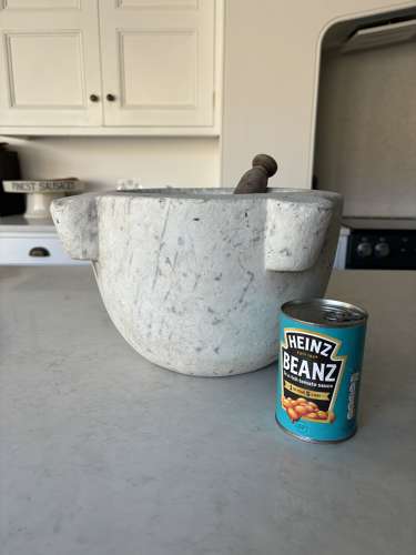 Huge Early Victorian Solid Marble Mortar - Fantastic Condition