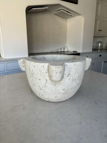 Huge Early Victorian Solid Marble Mortar - Fantastic Condition