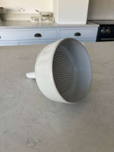 Early 20th Century Large White Ironstone Sieve