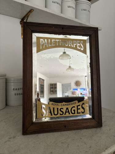 Early 20thC Advertising Mirror - Palethorpes Royal Cambridge Sausages