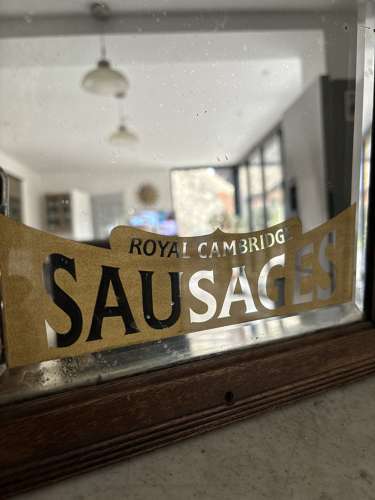 Early 20thC Advertising Mirror - Palethorpes Royal Cambridge Sausages