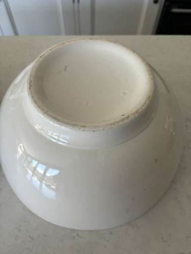 Pair of Large Early 20th Century White Ironstone Bowls on Raised Bases