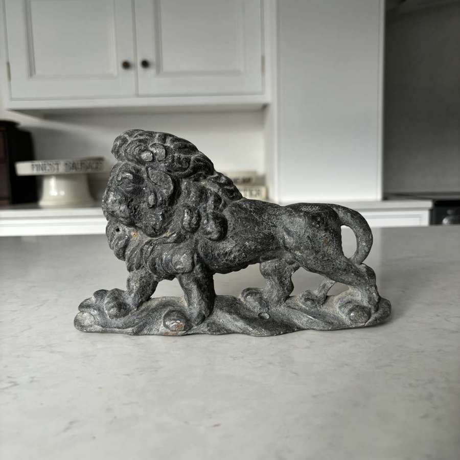 Victorian Lead Lion - Perfect Mantlepiece Size