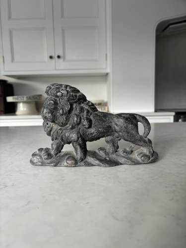 Victorian Lead Lion - Perfect Mantlepiece Size