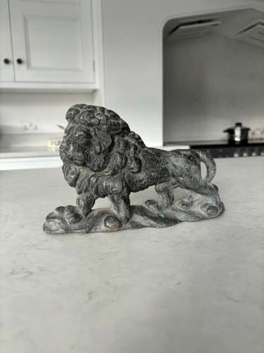 Victorian Lead Lion - Perfect Mantlepiece Size