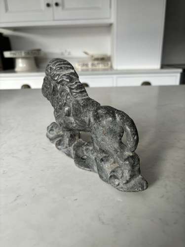 Victorian Lead Lion - Perfect Mantlepiece Size