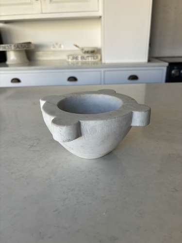 Cute Size Victorian Solid Marble Mortar - Bowl