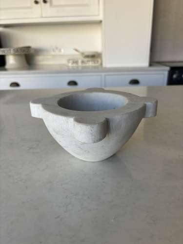 Cute Size Victorian Solid Marble Mortar - Bowl