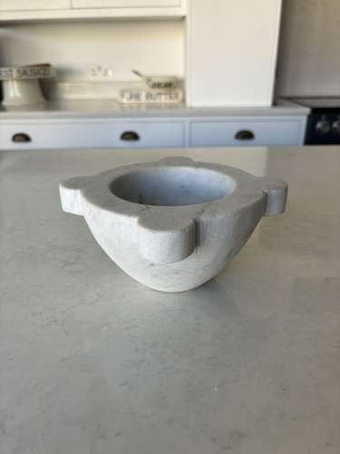 Cute Size Victorian Solid Marble Mortar - Bowl