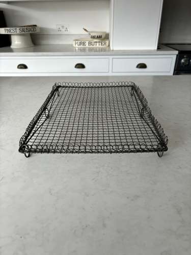 Late Victorian Wire Work Cake Cooling Rack with Loop Top