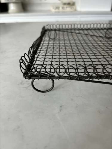 Late Victorian Wire Work Cake Cooling Rack with Loop Top