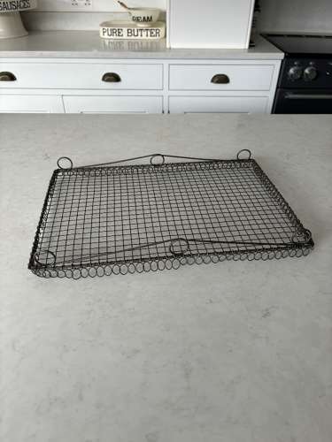 Late Victorian Wire Work Cake Cooling Rack with Loop Top
