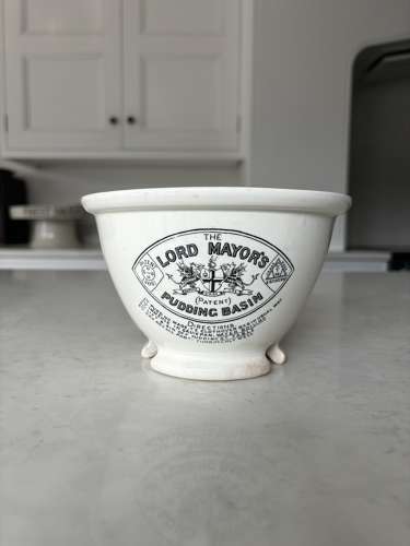 Edwardian Rare White Ironstone Lord Mayor’s Pudding Basin