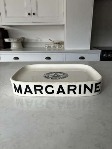Edwardian White Ironstone Pure Butter Slab - Parnall Stamp To Top