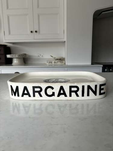 Edwardian White Ironstone Pure Butter Slab - Parnall Stamp To Top