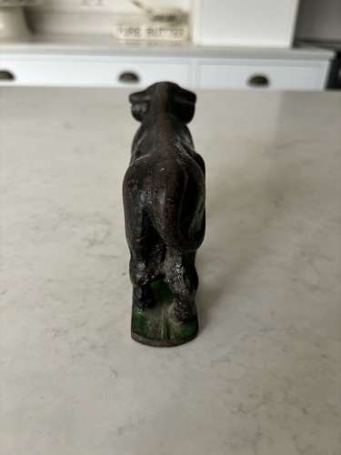 Victorian Solid Cast Iron Butcher’s Bull Paperweight Original Paint