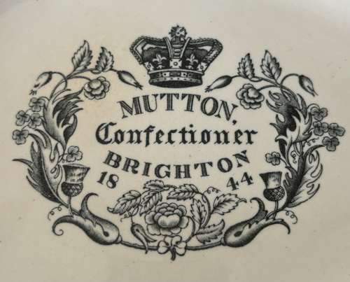 Early Victorian Advertising Dish - Mutton Confectioner Brighton