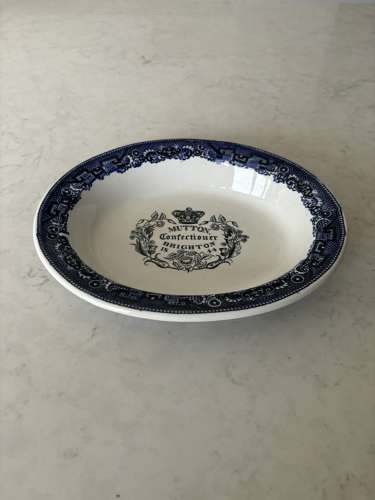 Early Victorian Advertising Dish - Mutton Confectioner Brighton