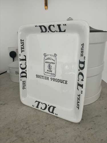Early 20thC White Ironstone Grocer’s Advertising Plate - DCL Yeast