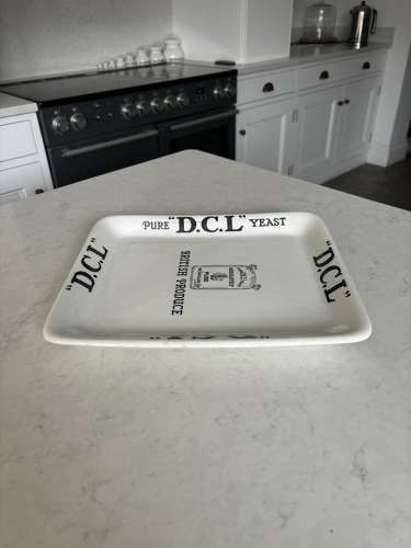 Early 20thC White Ironstone Grocer’s Advertising Plate - DCL Yeast