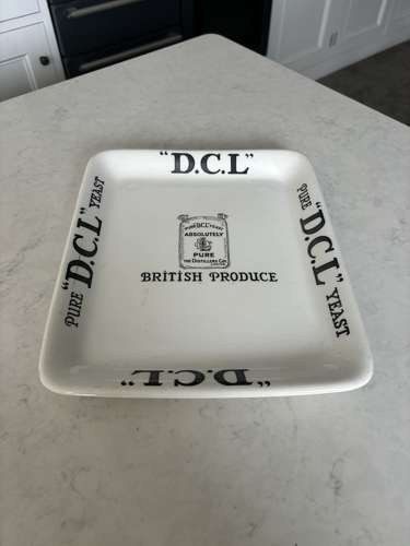 Early 20thC White Ironstone Grocer’s Advertising Plate - DCL Yeast