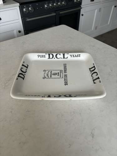 Early 20thC White Ironstone Grocer’s Advertising Plate - DCL Yeast
