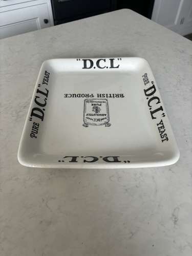 Early 20thC White Ironstone Grocer’s Advertising Plate - DCL Yeast