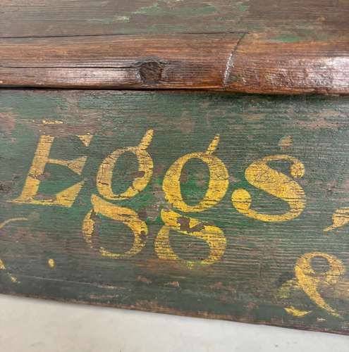 Amazing Victorian Dairy Cart’s Box Original Paint -Eggs Butter & Cream