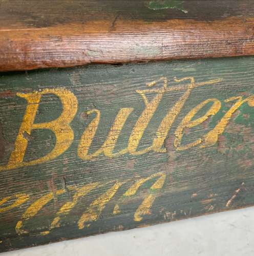 Amazing Victorian Dairy Cart’s Box Original Paint -Eggs Butter & Cream