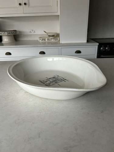 Rare Late 19thC Large White Ironstone Dairy Creamer - Dairy Supply Co