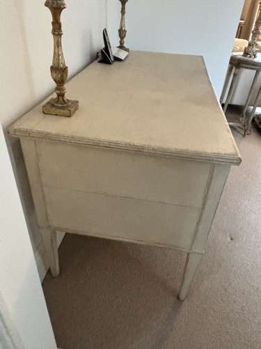 Early 20thC Painted Pine Desk - Dressing Table in Gustavian Style