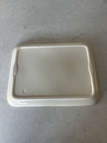 Superb Condition Edwardian White Ironstone Grocers Display Plate