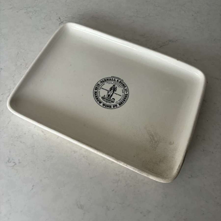 Large Edwardian Grocers Display Plate - Parnall Stamp to the Top
