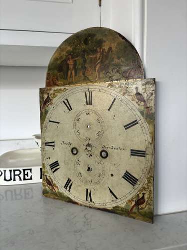 Victorian Hand Painted Clock Face - Adam Eve & Animals