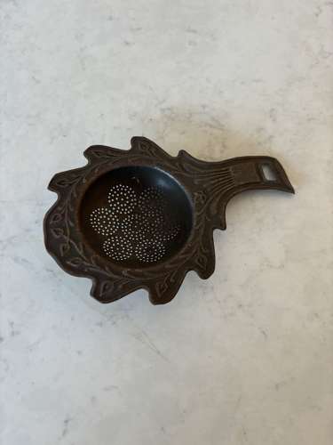 Early 20th Century Decorative Tin Tea Strainer