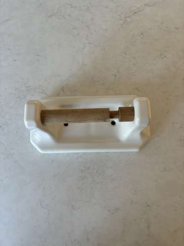 Antique White Ironstone Loo Toilet Roll Hoder