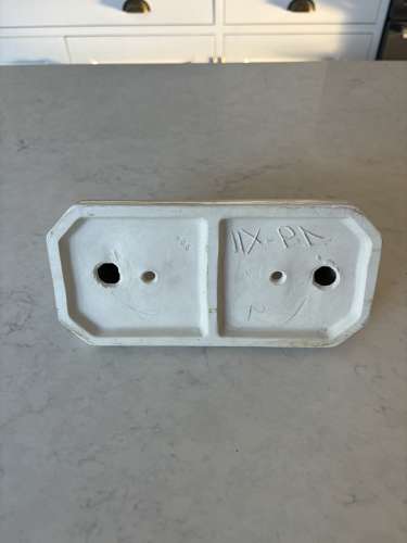 Antique White Ironstone Loo Toilet Roll Hoder