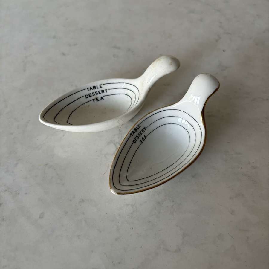 For Sale Individually - Late 19thC White Ironstone Measuring Spoon