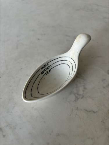 For Sale Individually - Late 19thC White Ironstone Measuring Spoon