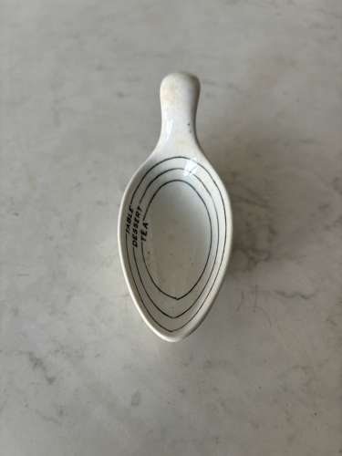 For Sale Individually - Late 19thC White Ironstone Measuring Spoon