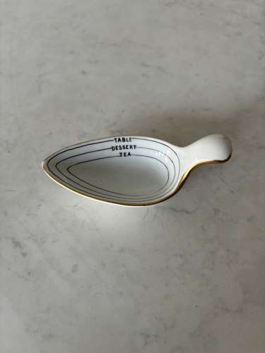 For Sale Individually - Late 19thC White Ironstone Measuring Spoon