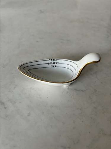 For Sale Individually - Late 19thC White Ironstone Measuring Spoon